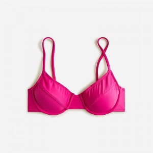 J.Crew 1993 underwire bikini top Radiant Fuchsia Factory Outlet | 54WYCXHQB