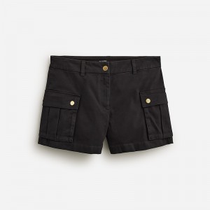 J.Crew 4" cargo chino short Black Outlet | 91ZYQXOKM