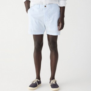 J.Crew 5" stretch seersucker short Sky Blue White Factory Promo | 61BUZOSPG