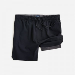 J.Crew 6'' lined tech dock short Black Factory Promo | 69GZBJAYL