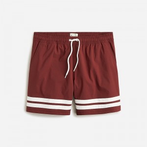 J.Crew 6" stretch swim trunk with ECONYL® nylon Rich Burgundy Factory Promo | 62LRUYXPF