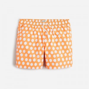 J.Crew 6" stretch swim trunk with ECONYL® nylon Large Polka Dot Orange Online | 09CHNAOGR