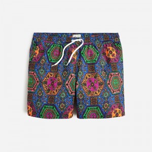 J.Crew 6" stretch swim trunk with ECONYL® nylon Byrdcliffe Floral Blue Online | 07LOGEKUH