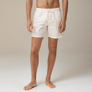 J.Crew 6" swim trunk in seersucker Pink White Outlet | 94FEVZSIG