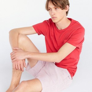 J.Crew 7" pajama short in Broken-in organic cotton oxford University Stripe Vint Factory Outlet | 59XVGIJAK