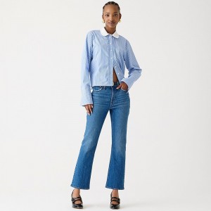 J.Crew 9" demi-boot crop jean Wedgewood Wash Sale | 26KMTAYDW