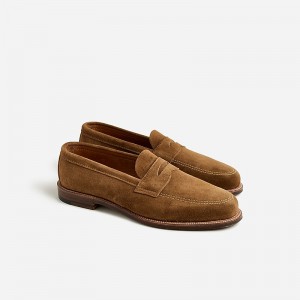 J.Crew Alden® for J.Crew suede penny loafers Brown Outlet Online | 73YGUFBRZ