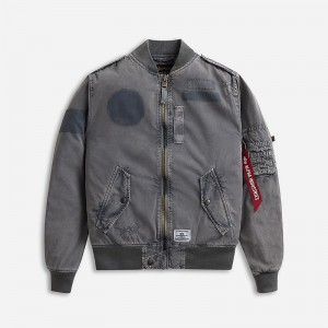 J.Crew Alpha Industries® L-2B rip-and-repair flight jacket Grey Clearance | 36JVMDIEK