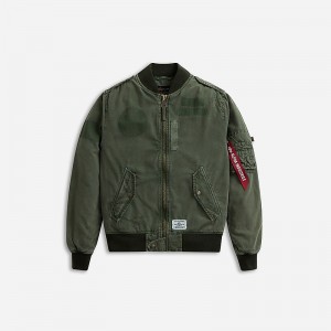 J.Crew Alpha Industries® L-2B rip-and-repair flight jacket Green Online | 81IJEPWVY