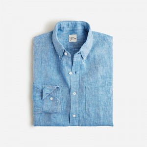 J.Crew Baird McNutt Irish linen shirt Deep Royal Clearance | 39JKLGRNX