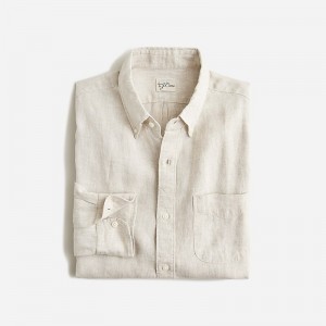 J.Crew Baird McNutt Irish linen shirt Flax Linen Yd USA | 12UHASGWL