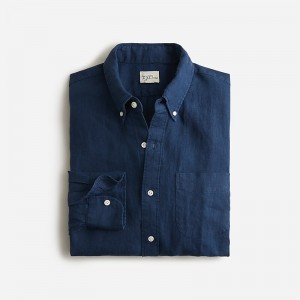 J.Crew Baird McNutt Irish linen shirt Ink Online | 07OPASDFZ