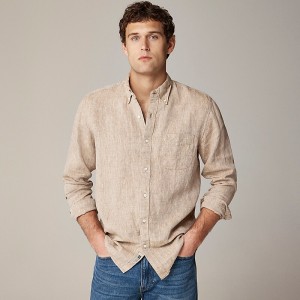 J.Crew Baird McNutt Irish linen shirt Light Cedar Clearance | 49CPUGWME