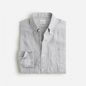 J.Crew Baird McNutt Irish linen shirt Pebbel Grey Clearance | 31EGWPJVC