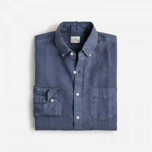 J.Crew Baird McNutt Irish linen shirt Sunfaded Indigo Online | 09SOQTFZA