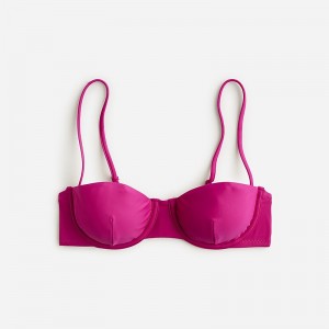 J.Crew Balconette underwire bikini top Magenta Orchid Clearance | 47YZQAPFG