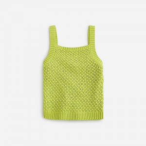 J.Crew Basket-stitch sweater-tank Kiwi Sale | 20SFQYGCB