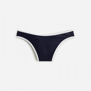 J.Crew Belted '90s high-leg bikini bottom Navy Clearance | 38JIPLVTD