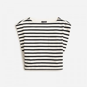 J.Crew Boatneck muscle T-shirt mariner cotton Carter Stripe Clearance | 35AJNPZGU