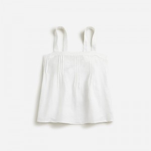 J.Crew Bow-back linen top White Sale | 23VJSDCMT