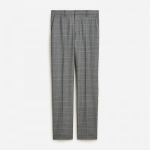 J.Crew Bowery dress pant in stretch wool blend Grey Khaki Windowpane Outlet Online | 74HFWXJON