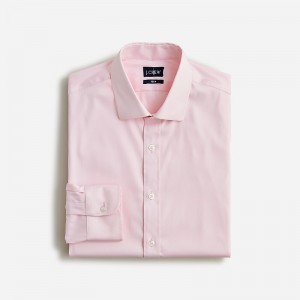 J.Crew Bowery performance stretch dress shirt with spread collar Pink Twill Outlet Online | 78TAQDJWG