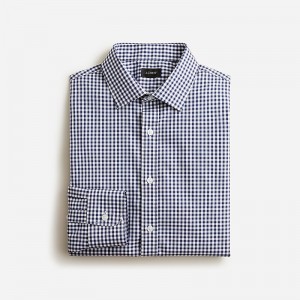 J.Crew Bowery wrinkle-free dress shirt with spread collar Oasis Authentic Navy Wh Clearance | 42LXHQAKC