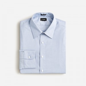 J.Crew Bowery wrinkle-free dress shirt with point collar Fairweather Blue Outlet | 97JWKSPYH