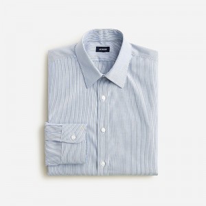 J.Crew Bowery wrinkle-free dress shirt with point collar Konrad Stripe Blue Whit Online | 07WSLUNZP