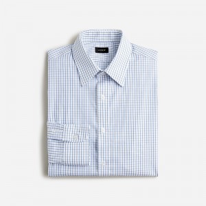 J.Crew Bowery wrinkle-free dress shirt with point collar Sam Stripe White Blue Outlet Online | 72AOTRYGJ