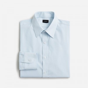 J.Crew Bowery wrinkle-free dress shirt with point collar Carlos White Blue Clearance | 45FGCWLHI