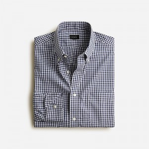 J.Crew Bowery wrinkle-free dress shirt with button-down collar Oasis Authentic Navy Wh USA | 13EUAIFJS