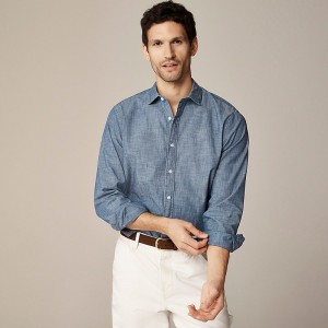 J.Crew Bowery wrinkle-free dress shirt with spread collar One Year Wash USA | 12QGTWCBE