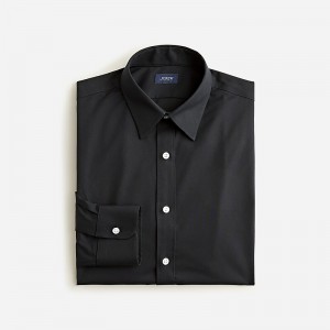 J.Crew Bowery wrinkle-free dress shirt with point collar Black Factory Outlet | 57YUOKRBC