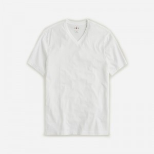 J.Crew Broken-in V-neck T-shirt White Outlet | 91WZQPECG