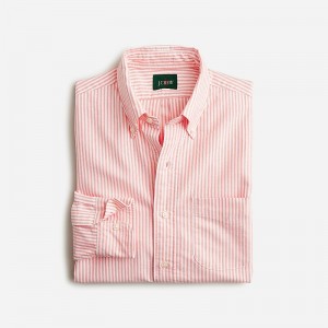 J.Crew Broken-in organic cotton oxford shirt Zoli Stripe Orange Whit Clearance | 46ARTBDQV