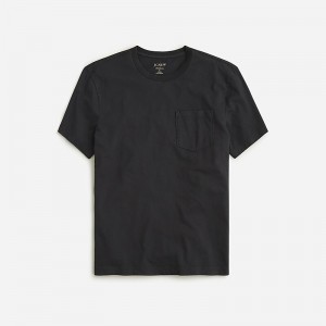 J.Crew Broken-in pocket T-shirt Black Factory Outlet | 58PAEXMNC