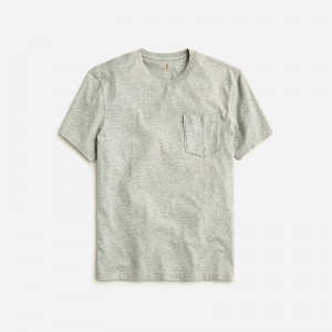 J.Crew Broken-in pocket T-shirt Hthr Grey USA | 16TGYPMOD