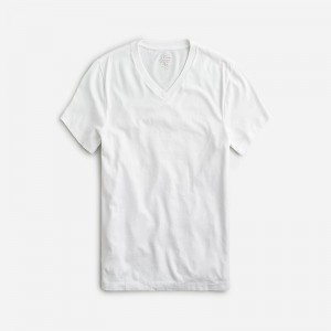 J.Crew Broken-in short-sleeve V-neck T-shirt White Outlet | 92PCSVKUT