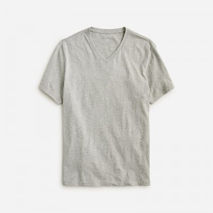 J.Crew Broken-in short-sleeve V-neck T-shirt Hthr Grey Clearance | 34JZEAWVK