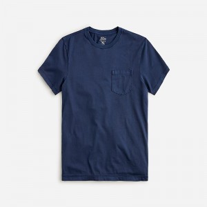 J.Crew Broken-in short-sleeve pocket T-shirt Navy Online | 09VHXYRDC