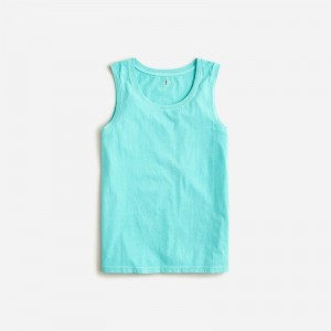 J.Crew Broken-in tank top Paradise Aqua Online | 89KEJDGLQ