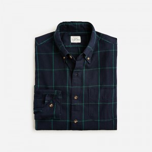 J.Crew Brushed twill shirt Every Square Navy USA | 17SMNQHBX