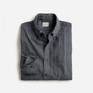 J.Crew Brushed twill shirt Laurel Houndstooth Midn Outlet Online | 78MSVZUNP