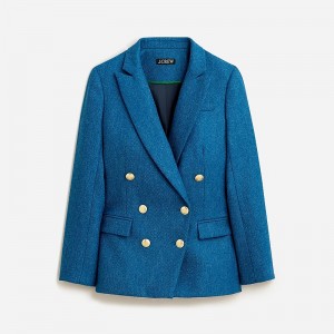 J.Crew Brynn blazer in blue herringbone English wool Aqua Blue Herringbone Clearance | 45JDKYVTX