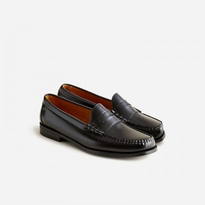 J.Crew Camden loafers in leather Black Clearance | 31PHXQMWN