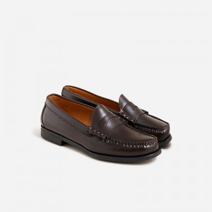 J.Crew Camden loafers in leather Dress Brown Clearance | 45FPUTEJL