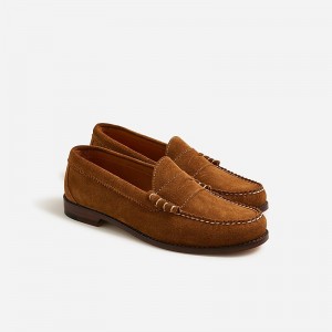 J.Crew Camden suede loafers with leather soles Dark Snuff Suede Factory Promo | 68LBQRXTY