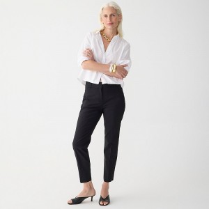 J.Crew Cameron slim crop pant in Italian stretch wool blend Black Clearance | 32LYVCSMK