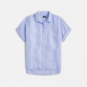 J.Crew Capitaine shirt in Baird McNutt Irish linen Blue Sale | 21EYHIBCQ